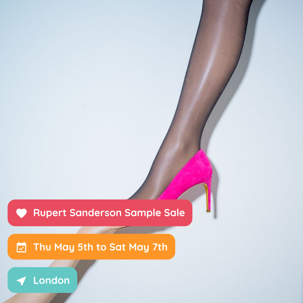 Rupert Sanderson Sample Sale London May 2022