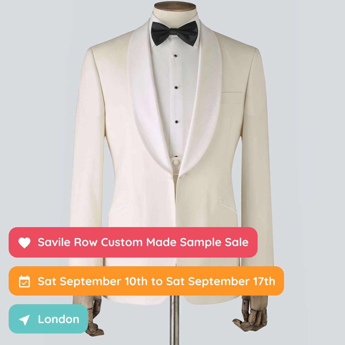 Savile Row Custom Made Sample Sale London September 2022