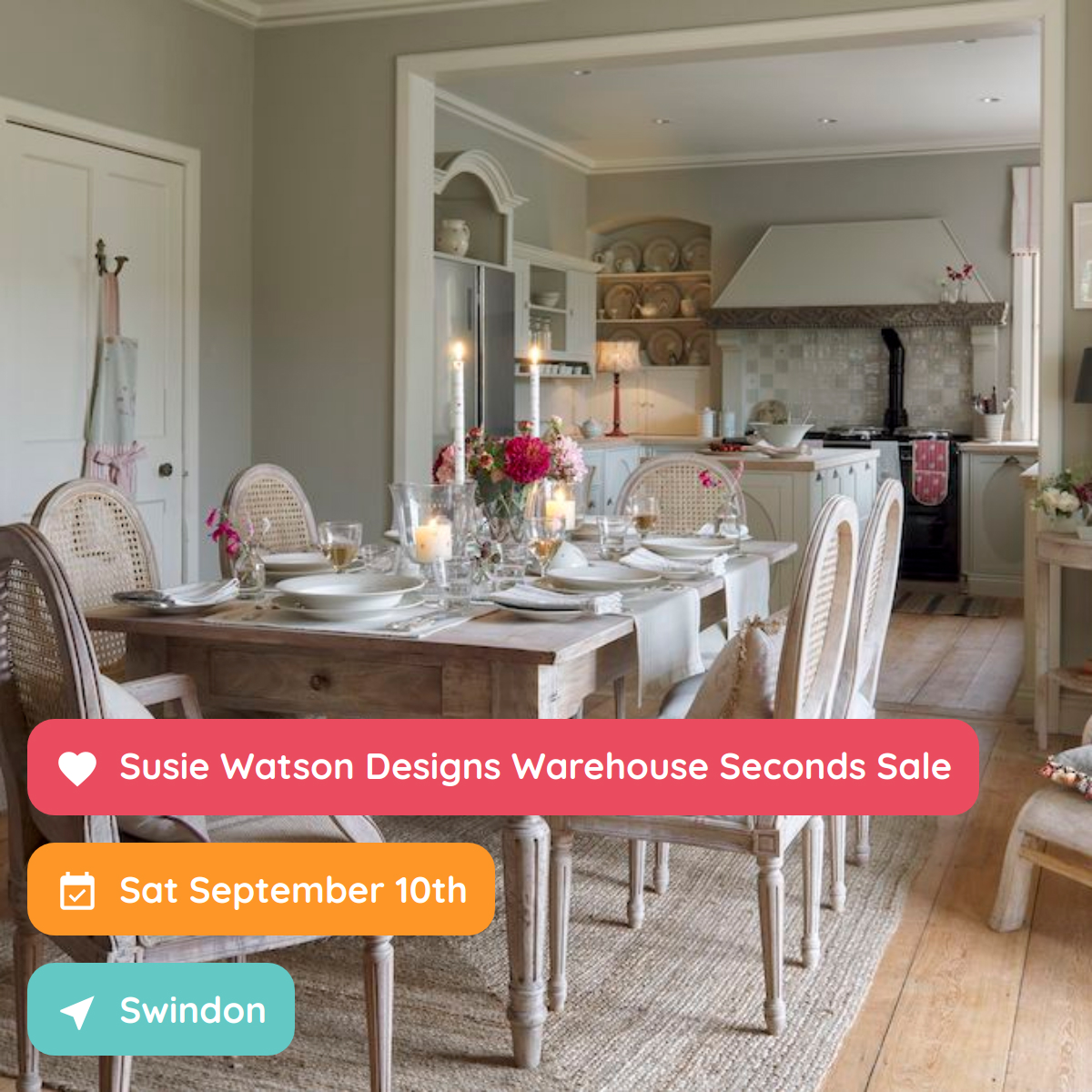 Susie Watson Designs Warehouse Seconds Sale, Bristol, September 2022