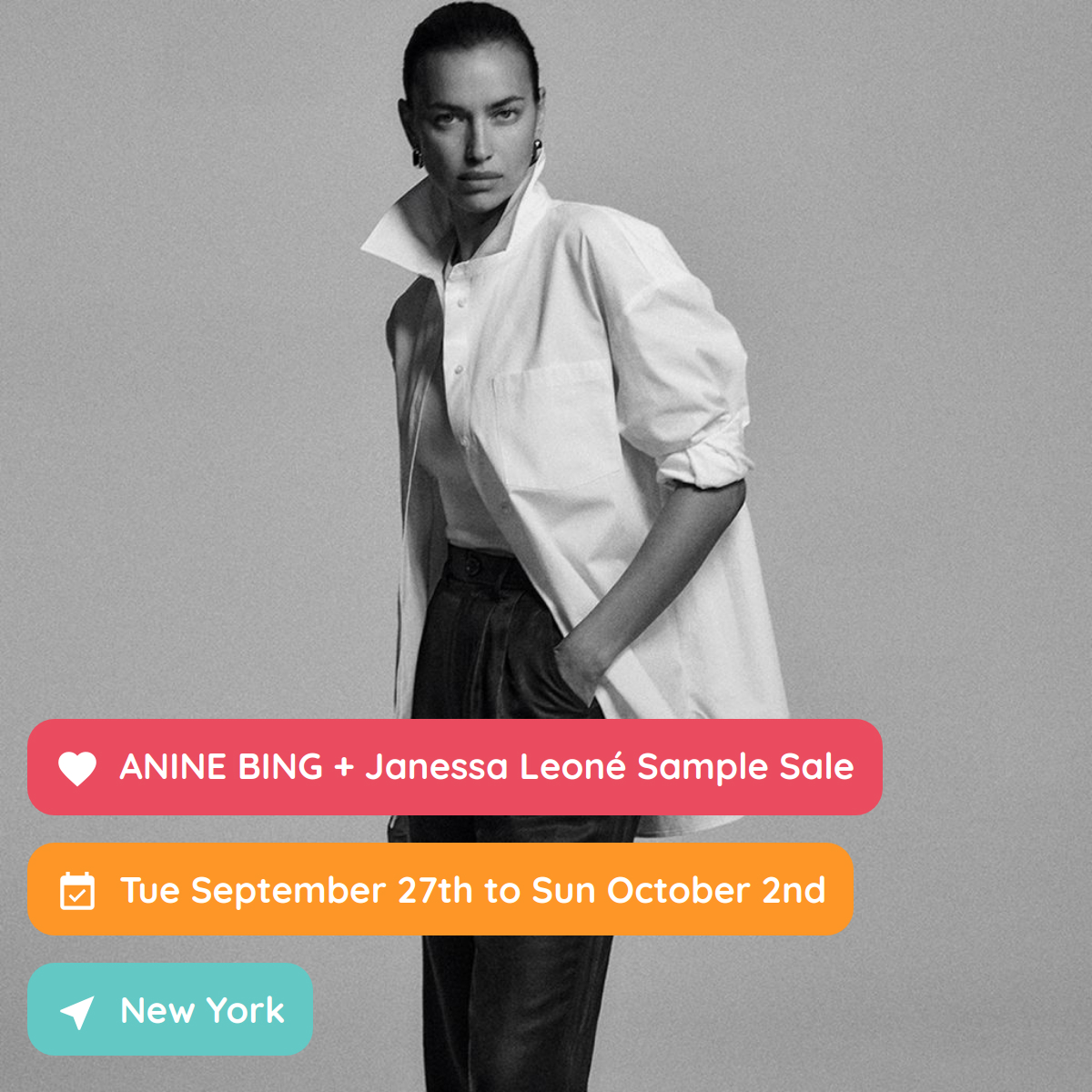 ANINE BING Janessa Leon Sample Sale New York September