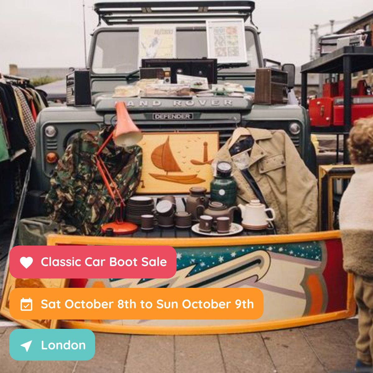 Classic Car Boot Sale, London, October 2022